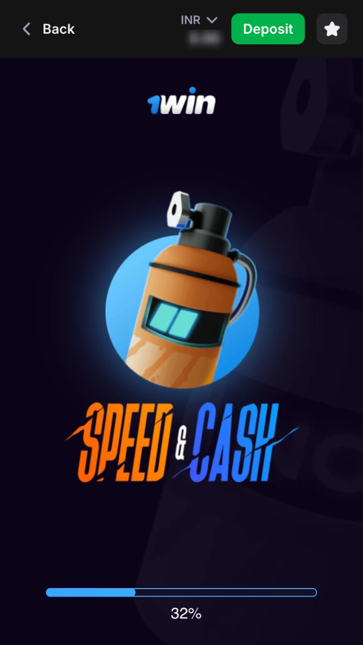 Find 1win Speed and Cash game and start playing.